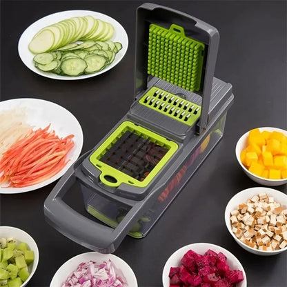 Fatiador Cortador Ralador Multiuso 16 em 1 – Legumes, Frutas e Verduras