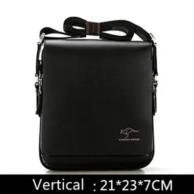 Bolsa Mensageiro Masculina Luxo Vintage em Couro PU Transversal Elegante Premium Casual Executivo