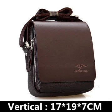 Bolsa Mensageiro Masculina Luxo Vintage em Couro PU Transversal Elegante Premium Casual Executivo