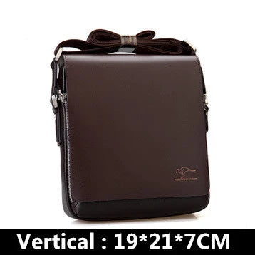 Bolsa Mensageiro Masculina Luxo Vintage em Couro PU Transversal Elegante Premium Casual Executivo