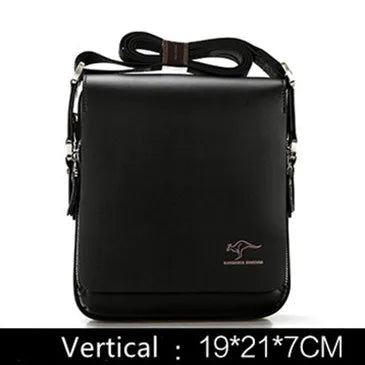 Bolsa Mensageiro Masculina Luxo Vintage em Couro PU Transversal Elegante Premium Casual Executivo