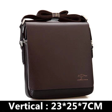 Bolsa Mensageiro Masculina Luxo Vintage em Couro PU Transversal Elegante Premium Casual Executivo