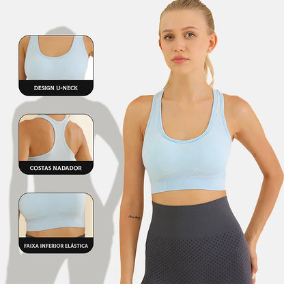 Top Esportivo Feminino Jcolor – Fitness, Yoga e Corrida