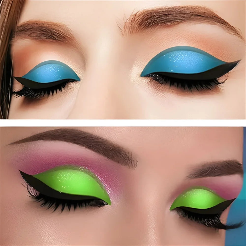 Par de Adesivos Reutilizáveis 2 em 1 para Maquiagem: Sombra e Cílios Postiços "Lazy Eye"