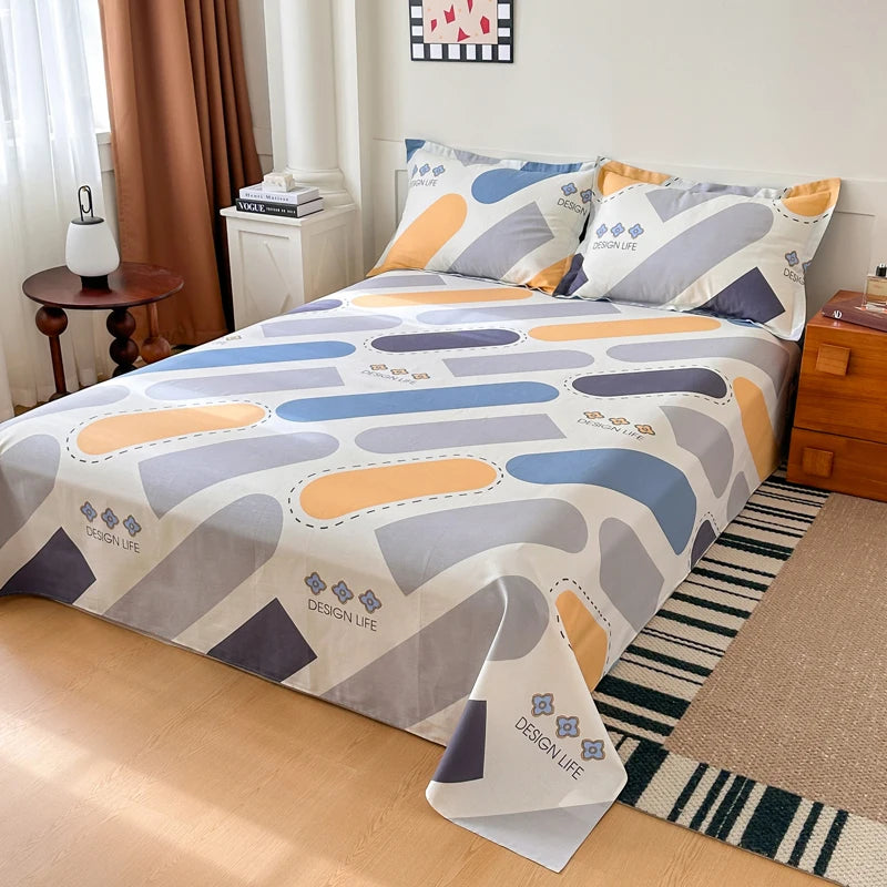 Lençol Liso 100% Algodão para Cama Casal Queen e King Toque Macio Conforto Premium Luxo