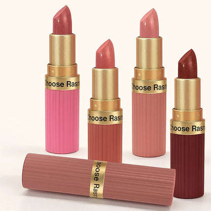 Batom Veludo Glitter Rosa Perolado – Metálico, Matte e Shimmer Diamond, Longa Duração, À Prova d'Água