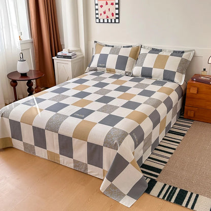 Lençol Liso 100% Algodão para Cama Casal Queen e King Toque Macio Conforto Premium Luxo