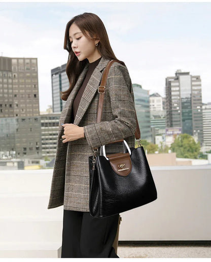 Bolsa Tote Feminina Couro Sintético — Espaçosa, Elegante e Perfeita para o Dia a Dia