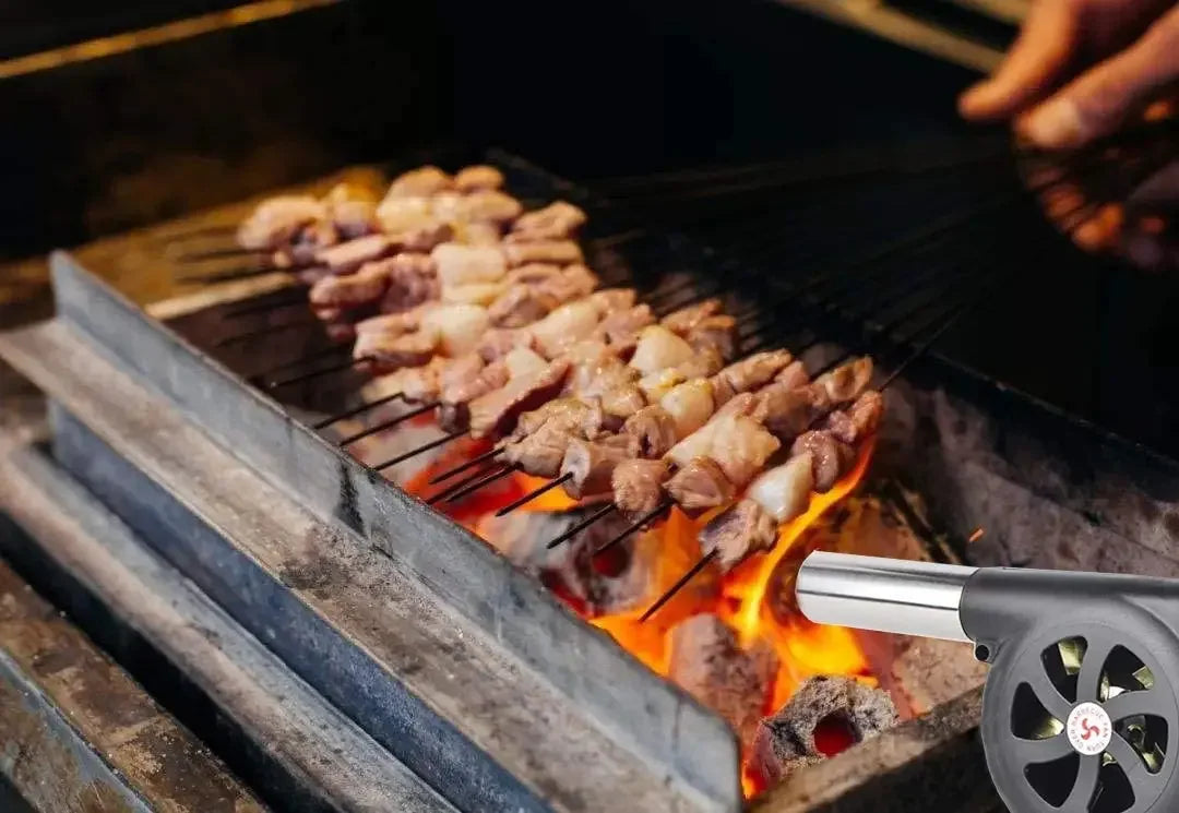 Soprador Manual Portátil para Churrasco | Acendedor de Brasa Compacto para Uso Externo
