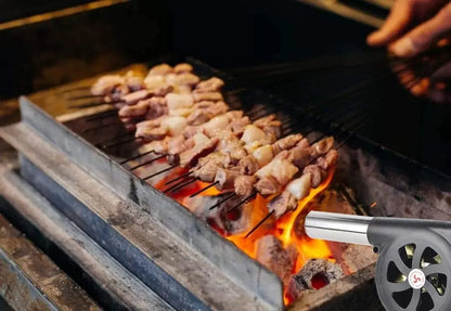 Soprador Manual Portátil para Churrasco | Acendedor de Brasa Compacto para Uso Externo