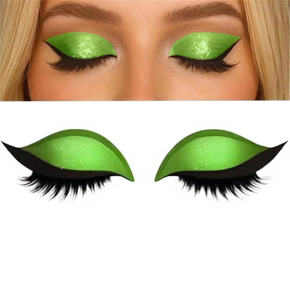 Par de Adesivos Reutilizáveis 2 em 1 para Maquiagem: Sombra e Cílios Postiços "Lazy Eye"