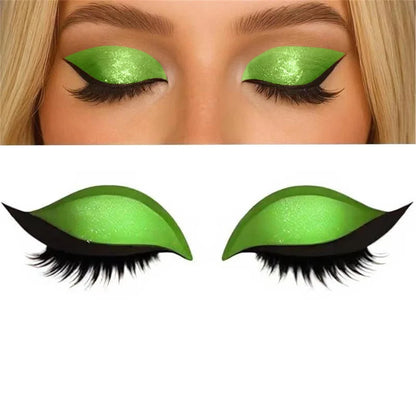 Par de Adesivos Reutilizáveis 2 em 1 para Maquiagem: Sombra e Cílios Postiços "Lazy Eye"