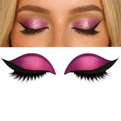Par de Adesivos Reutilizáveis 2 em 1 para Maquiagem: Sombra e Cílios Postiços "Lazy Eye"