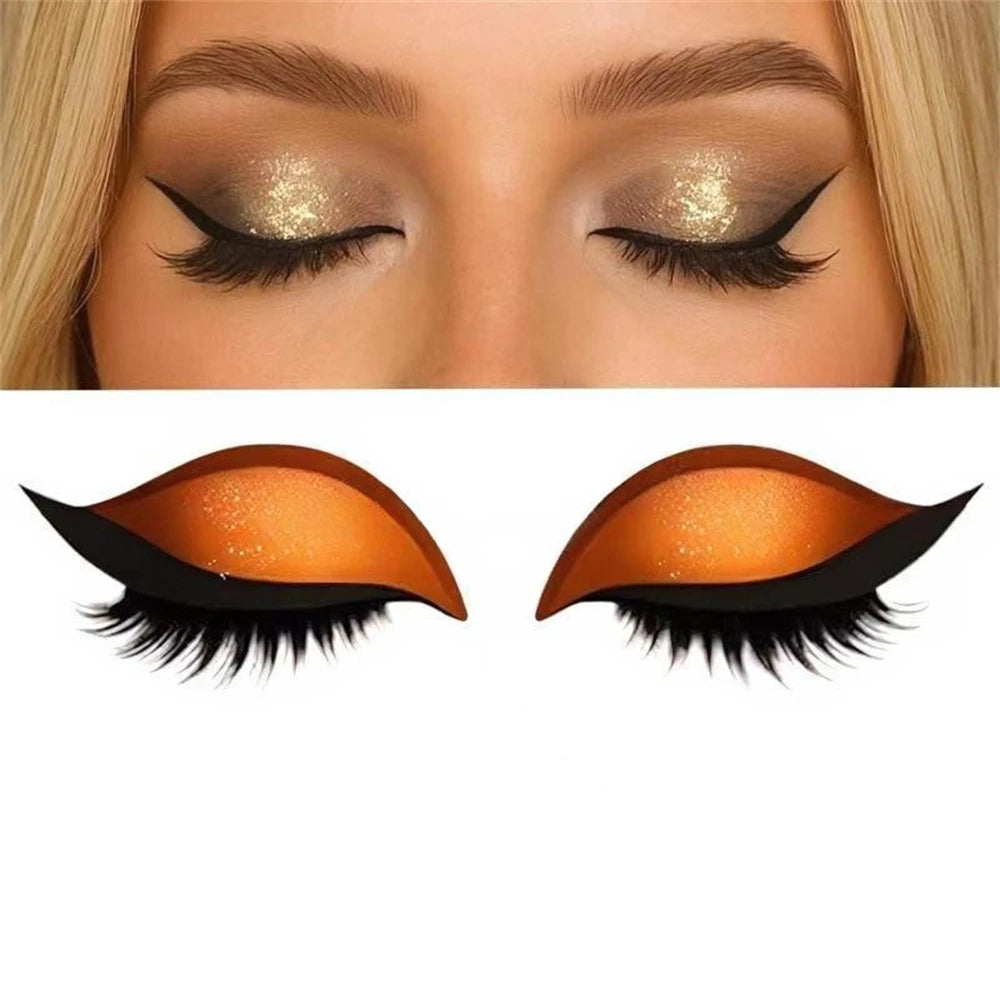 Par de Adesivos Reutilizáveis 2 em 1 para Maquiagem: Sombra e Cílios Postiços "Lazy Eye"