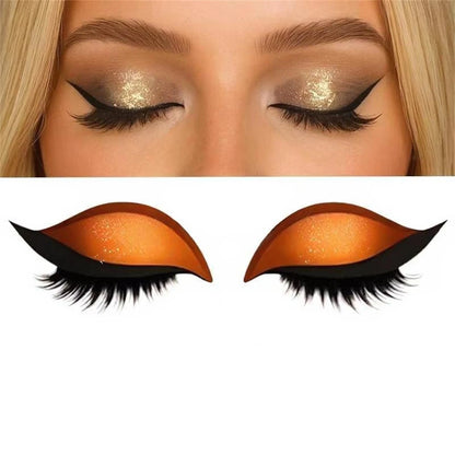 Par de Adesivos Reutilizáveis 2 em 1 para Maquiagem: Sombra e Cílios Postiços "Lazy Eye"