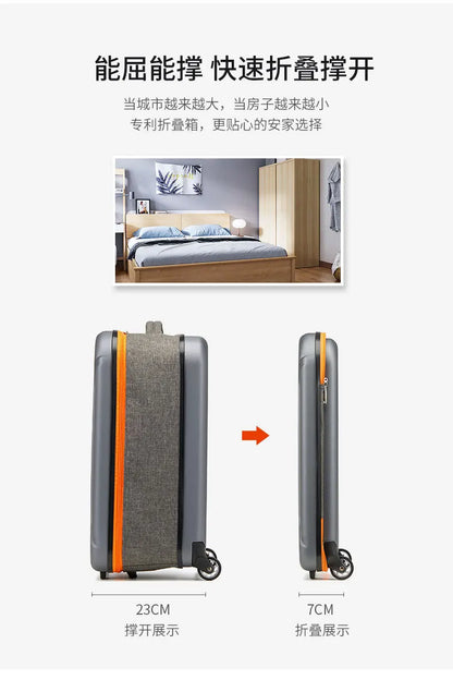Mala de Viagem Dobrável com Rodas – Grande Capacidade, 20 Polegadas, Ideal para Negócios