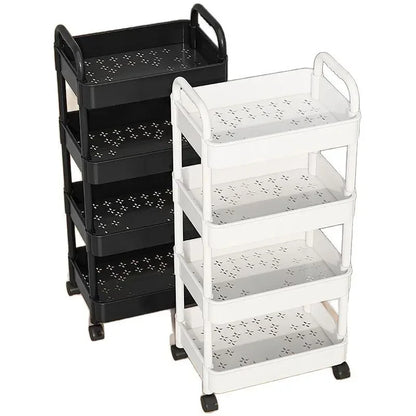 Estante Organizadora de Cozinha 5 Andares com Rodas | Rack Multiuso para Frutas, Lanches e Livros