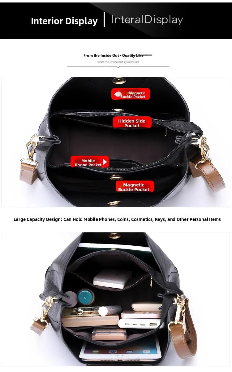 Bolsa Tote Feminina Couro Sintético — Espaçosa, Elegante e Perfeita para o Dia a Dia