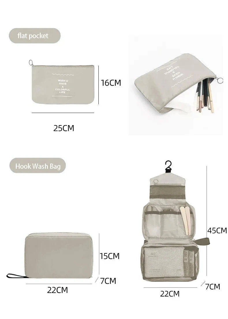 Kit Organizador de Mala de Viagem – 7 ou 10 Peças | Cubos de Compressão, Bolsas para Roupas e Sapatos