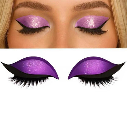 Par de Adesivos Reutilizáveis 2 em 1 para Maquiagem: Sombra e Cílios Postiços "Lazy Eye"