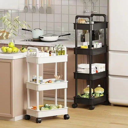Estante Organizadora de Cozinha 5 Andares com Rodas | Rack Multiuso para Frutas, Lanches e Livros