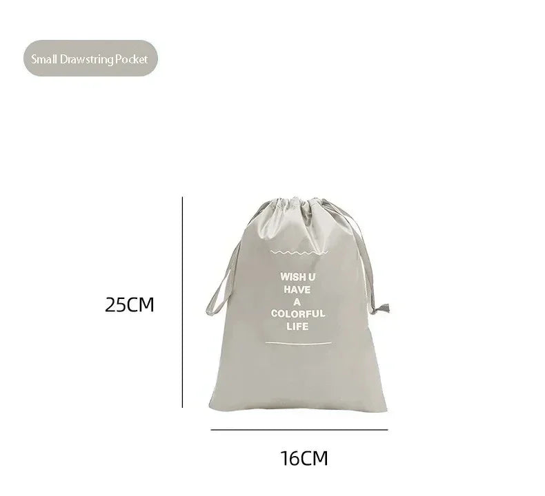Kit Organizador de Mala de Viagem – 7 ou 10 Peças | Cubos de Compressão, Bolsas para Roupas e Sapatos