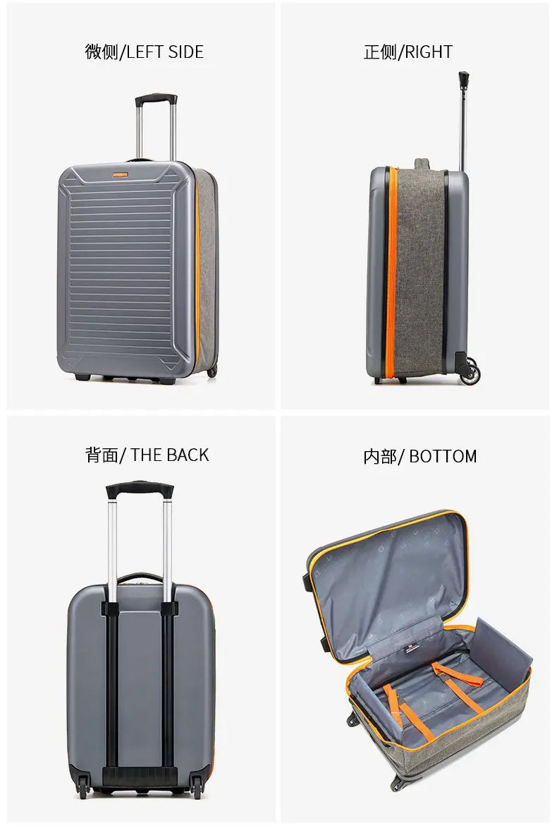 Mala de Viagem Dobrável com Rodas – Grande Capacidade, 20 Polegadas, Ideal para Negócios
