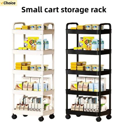 Estante Organizadora de Cozinha 5 Andares com Rodas | Rack Multiuso para Frutas, Lanches e Livros