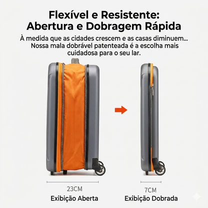 Mala de Viagem Dobrável com Rodas – Grande Capacidade, 20 Polegadas, Ideal para Negócios