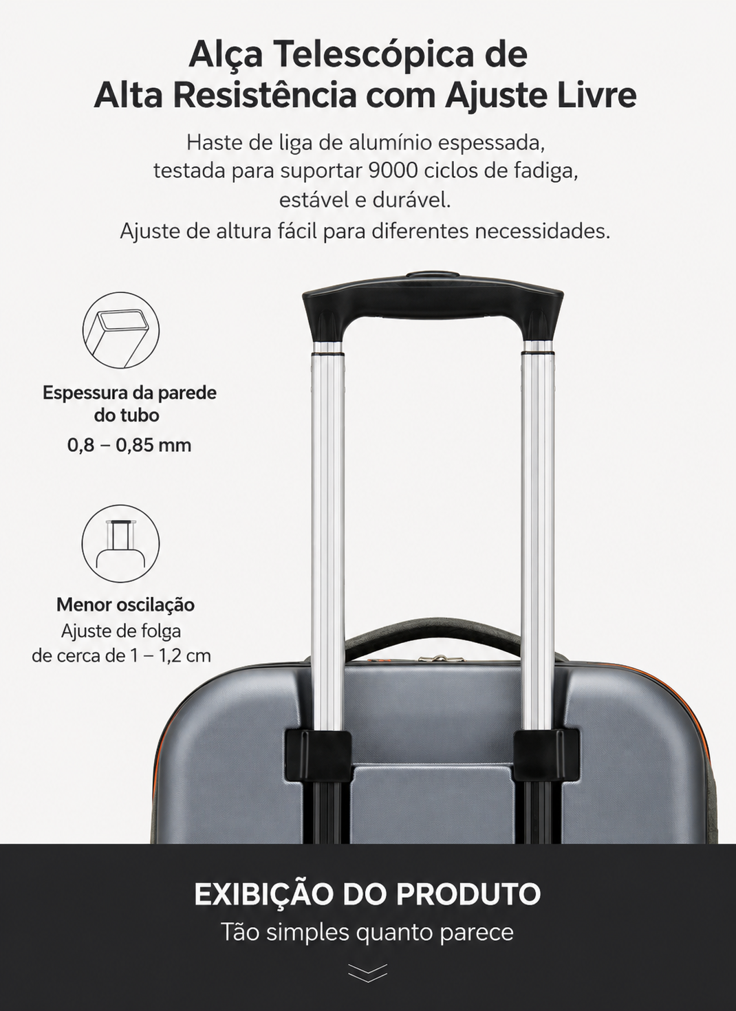 Mala de Viagem Dobrável com Rodas – Grande Capacidade, 20 Polegadas, Ideal para Negócios