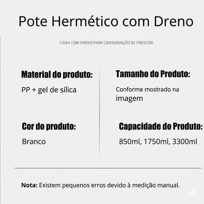 Cesto Organizador para Geladeira com Tampa e Escorredor Porta Frutas e Legumes Multiuso Premium